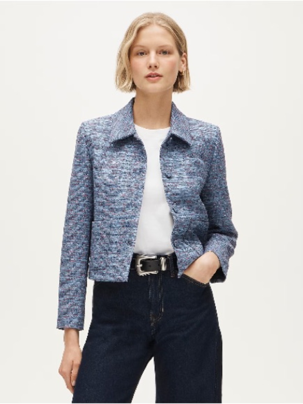 J.Crew Cropped lady jacket in tweed CS841